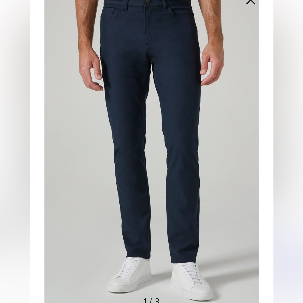 7 Diamonds Navy Baron 5 Pocket Straight-Fit Pants